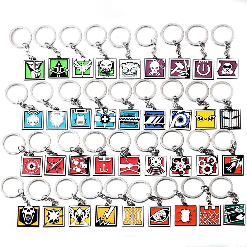 Chất liệu hàng đầu Trò chơi điện tử Rainbow Six Siege Nhân vật hành động Blitz Jager Móc khóa Móc khóa Tên cướp