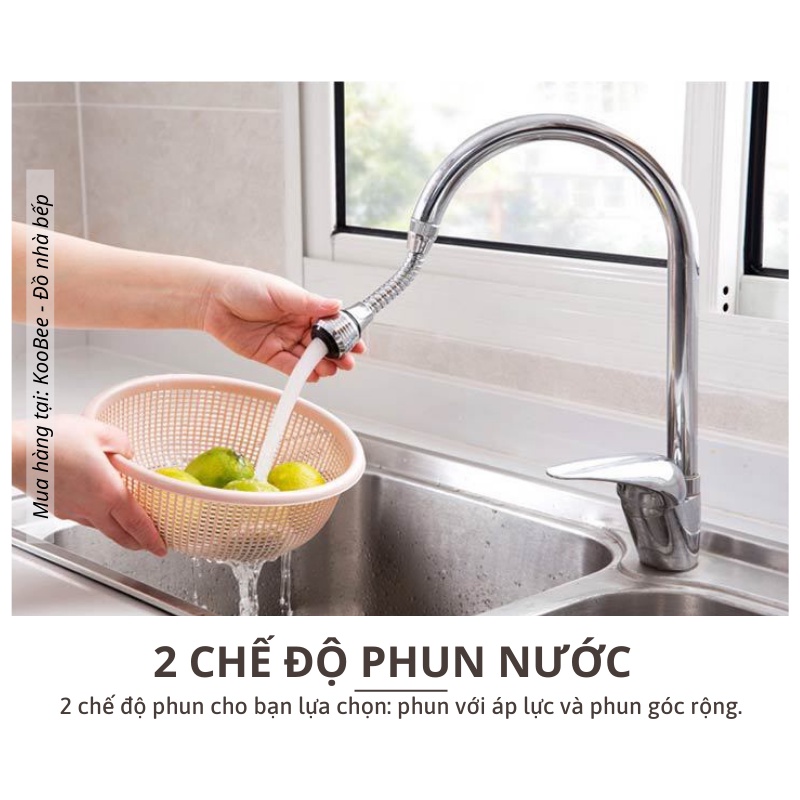 Đầu Vòi Rửa Bát 1 Chế Độ Phun KOOBEE – Xoay Linh Hoạt 360 Độ, Lọc Cặn, Tiện Dụng (CSNC31)
