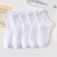 Set 5 Đôi Tất Thể Thao Cổ Cao Trắng Nam Nữ 3B Cotton Pha Dày Dặn, Hút Mồ Hôi