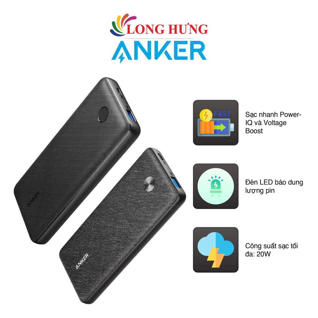 Sạc dự phòng Anker PowerCore Essential 20000mAh Power Delivery A1287 ...