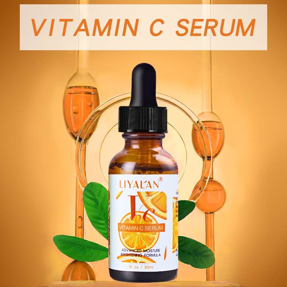 Ảnh Serum LIYALAN vitamin C dưỡng ẩm làm trắng da se khít lỗ chân lông loại bỏ tàn nhang chống lão hóa chuyên dụng 30ml 2
