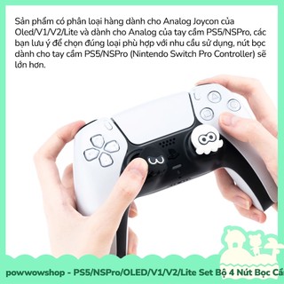 [Sẵn VN - Hỏa Tốc] PS5/NSPro/Oled/V1/V2/Lite Set 4 Bọc Analog Dành Cho Joycon Nintendo Switch / Tay Cầm Mẫu Splatoon 3