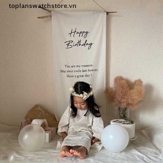 Thảm Treo Tường Trang Trí In Chữ Happy Birthday Xinh Xắn