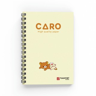 Sổ tay caro lò xo A5 TUANVIET BOOKS 120 trang, phù hợp ghi chép, nhật ký