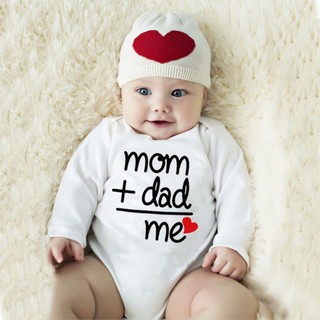 Mùa Hè Sơ Sinh Quần Áo Cho Bé Yêu Mẹ Và Bố Ngọt Ngào Tập Đi Jumpsuit Bé Trai Bé Gái Dài / Ngắn Tay Cotton Body Phù Hợp Với Z2N8
