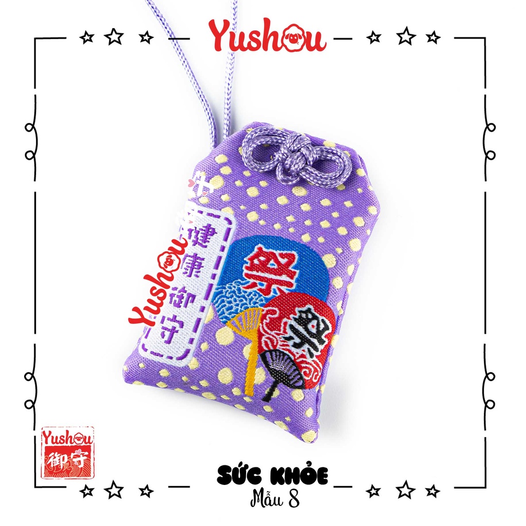 Túi Phước Yushou Sức Khỏe Mẫu 8 - Kiểu Omamori Nhật, Có sẵn, Quà tặng ý nghĩa.