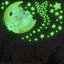 FUHUIOT Nightlight Star Decal Tự dính có thể tháo rời 2 cái / bộ Nhãn dán huỳnh quang Nghệ thuật Bức tranh tường trang trí phòng trẻ em Nền tường phòng ngủ Trần gấu Phim hoạt hình Hình nền voi