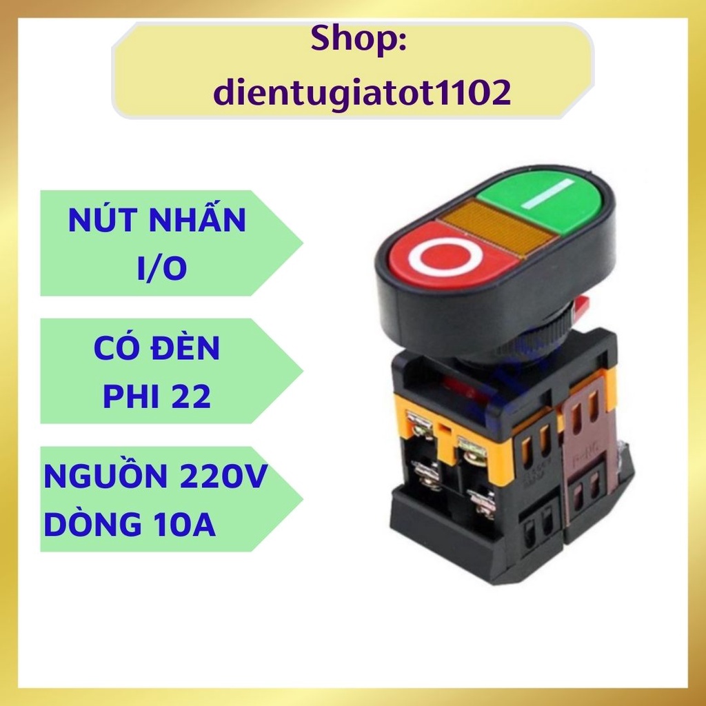 Nút nhấn on/off, nút nhấn phi 22 [Có Đèn], on/off | Shopee Việt Nam