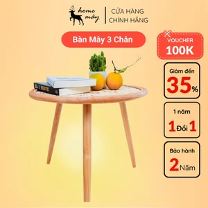 Bàn Mây Mắt Cáo với Chân Gỗ HOME MÂY - Sản phẩm trang trí cho Nhà Cửa, Quán Cafe và Home Stay