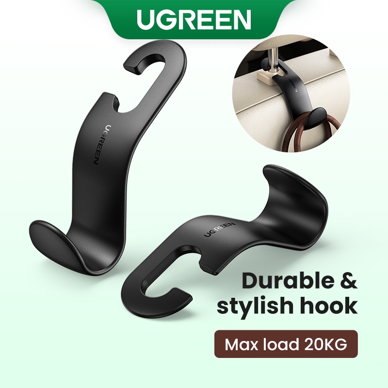 Ugreen Set 2 Móc Treo Đồ Gắn Lưng Ghế Xe Hơi Tiện Lợi