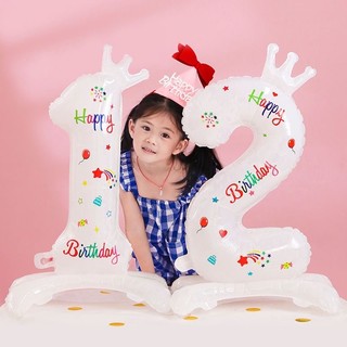 Bong Bóng Nhôm 32 Inch Hình Chữ Số Dùng Trang Trí Tiệc Sinh Nhật Cho Trẻ Nhỏ