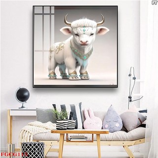 Tranh Tráng Gương Laminate - Treo Tường 12 Con Giáp Trung Hoa - Bo Viền Cao Cấp