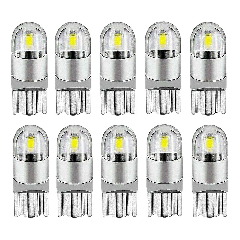 10 Chiếc 6000K Canbus T10 168 194 W5W Mái Vòm Giấy Phép Bên Đánh Dấu Bóng Đèn LED Trắng