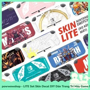 LITE Set Skin Decal DIY Dán Trang Trí Dành Cho Máy Game Nintendo Switch Lite Game Anime Manga