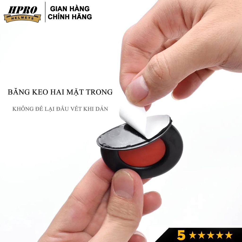 Ảnh Tai gấu gắn mũ bảo hiểm Hpro Helmet kèm keo dán, phụ kiện trang trí nón bảo hiểm thời trang, siêu cá tính 4