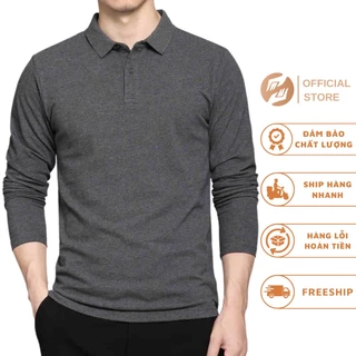 Áo thun dài tay 1HAND thun giữ nhiệt cổ bẻ chất vải cotton - Mã POLODT