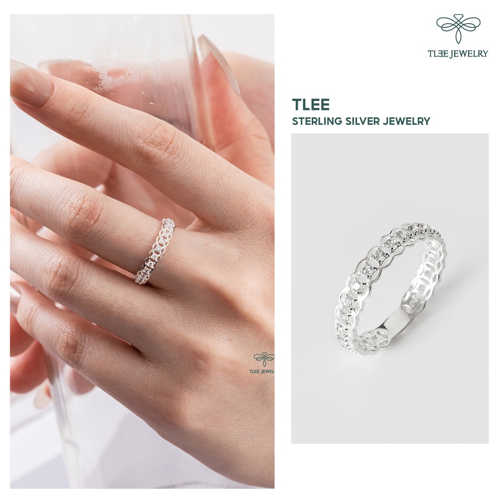 Nhẫn bạc nữ TLEE kim tiền tài lộc nạm đá cao cấp TLEE JEWELRY A0237