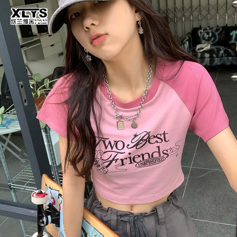 [mã Fatrend18j Giảm đến 30k đơn 99k] Áo Croptop Xinlanyashe Phong Cách