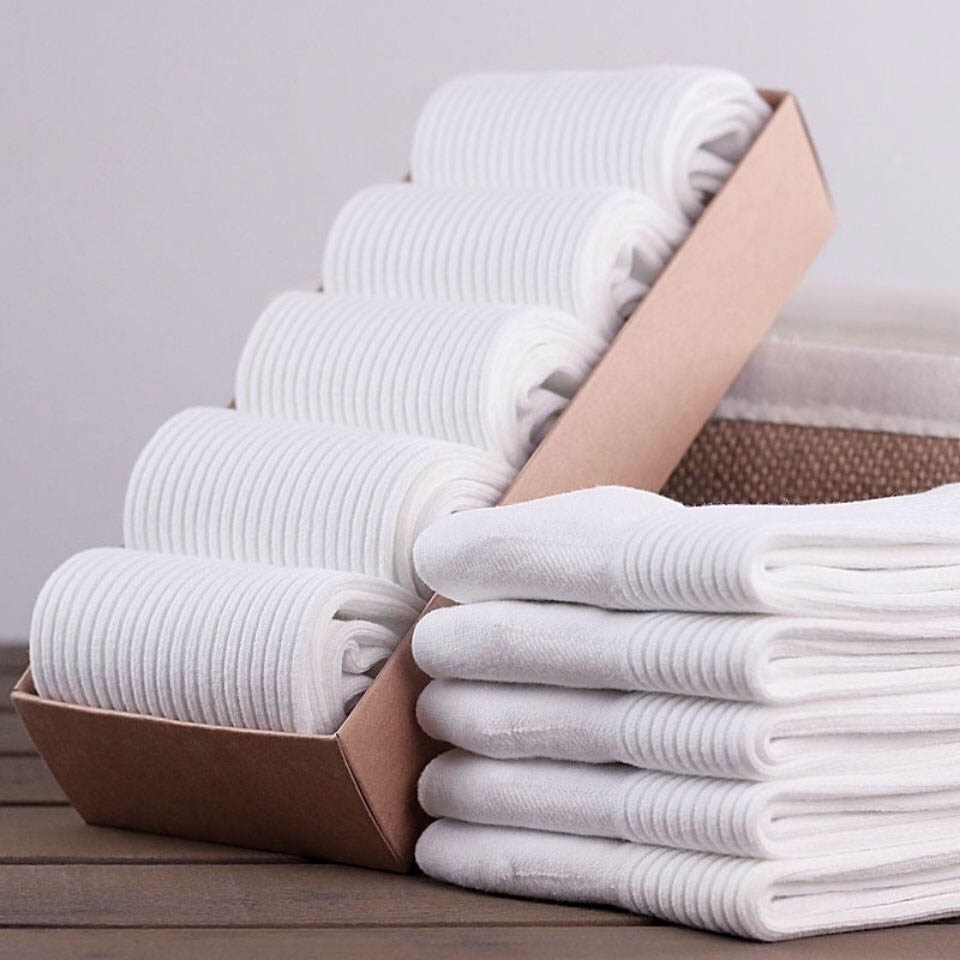Tất vớ cổ vừa nam nữ phong cách basic Hàn Quốc dễ phối đồ - Ekiu Shop