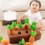 VVDZA Kéo Lên Cà Rốt Rau Lượn Thảm Kéo Củ Cải Vườn Đồ Chơi Giáo Dục Trẻ Em
