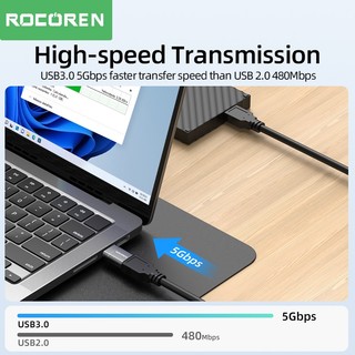 Rocoren OTG Adapter USB Type C Nam Sang USB A 3.0 3.2 Nữ Chuyển Đổi Cho MacBook Samsung Android TypeC USBC Đầu Nối OTG