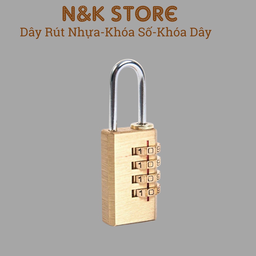 Ổ khóa số chất liệu đồng, khóa số mini, khóa vali khóa tủ bền chắc