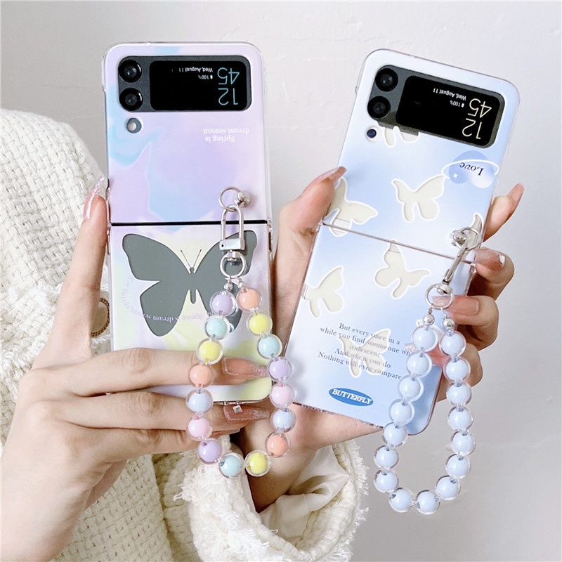 Ốp Điện Thoại Nắp Gập Hình Hoa Cúc / Mặt Cười 3D Dễ Thương Cho Samsung Galaxy Z Flip 3 5G Flip3 Z3 Samsung Galaxy Z Flip 4 5G Flip4 Z4