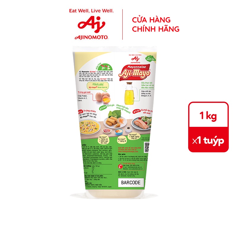 Ảnh Xốt Mayonnaise Aji-mayo® Vị Nguyên Bản 1kg/Tuýp 2