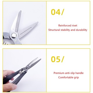 Com * Kéo cắt tỉa Thép không gỉ chắc chắn Tay làm vườn Secateurs Cắt thực vật Dụng cụ cành Kéo cành trái cây