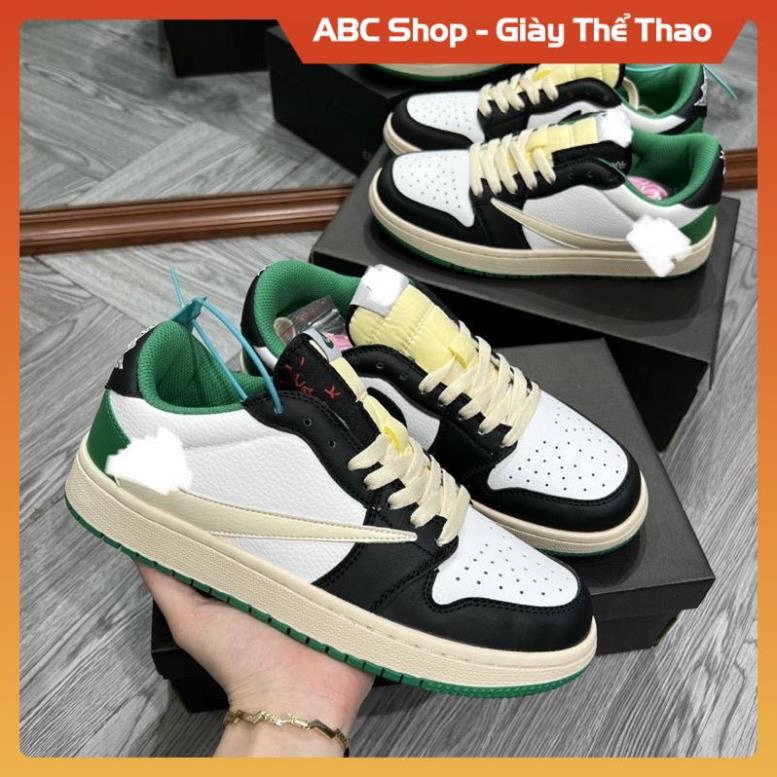 Giày sneaker travis scott xanh lá thể thao nam nữ , Giày JD1 đen gót ...