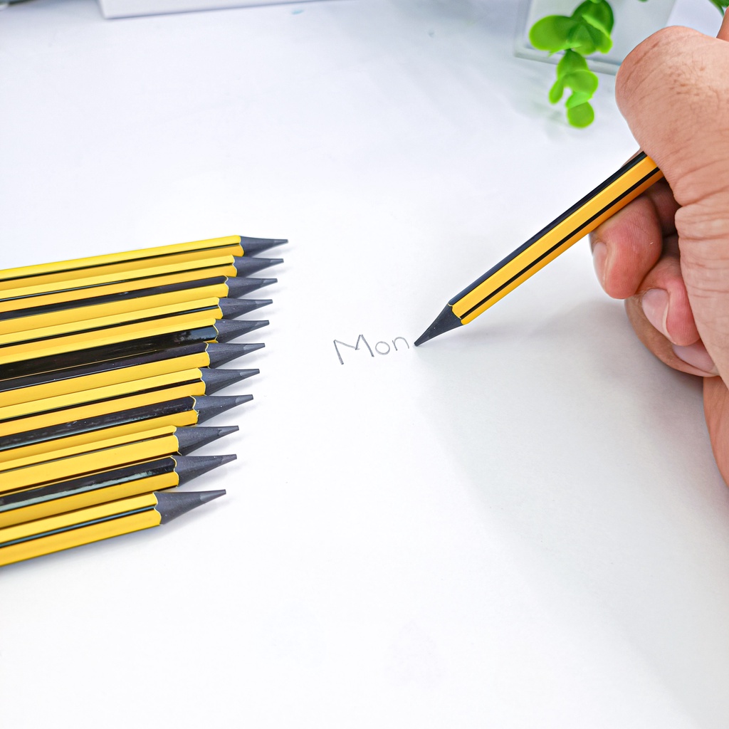 Bút Chì Gỗ 2B Hộp 12 Chiếc, Bút Chì Cao Cấp MONDEZ Nét Đậm