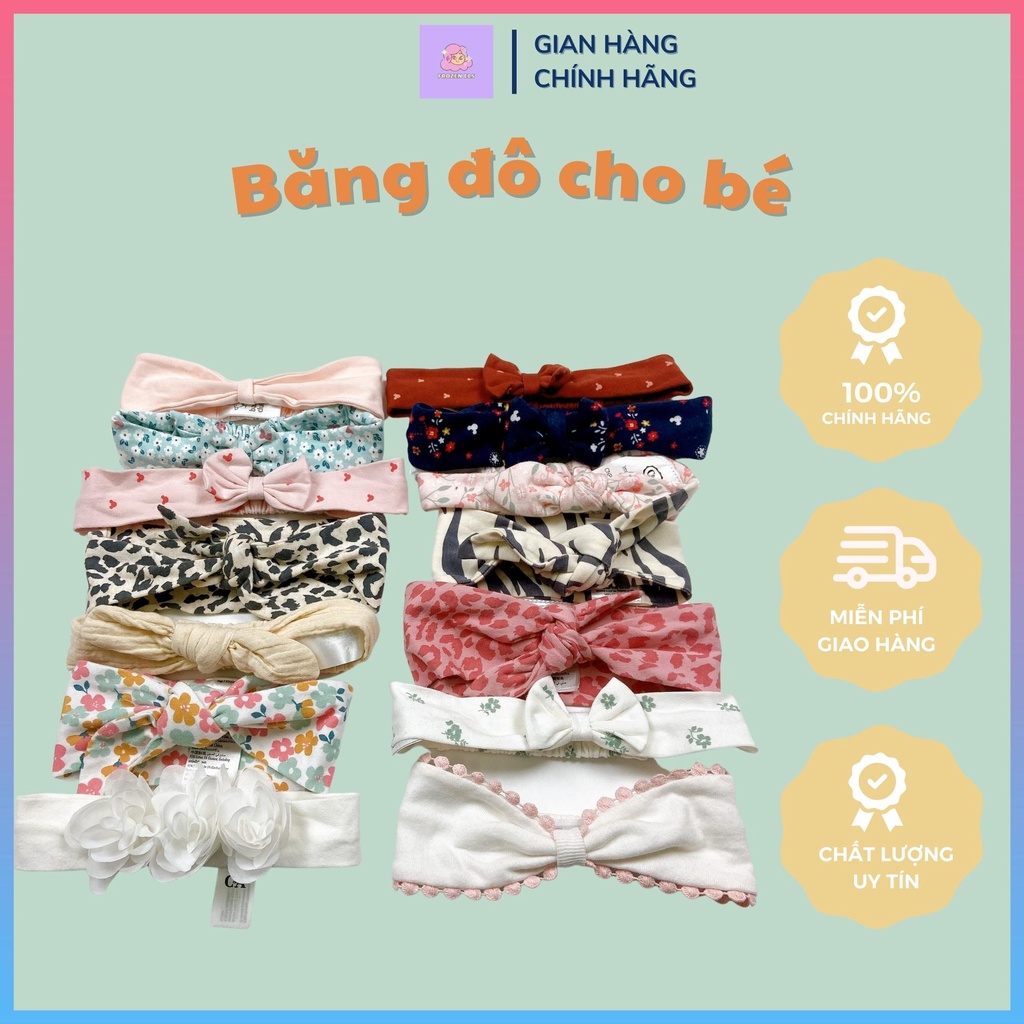 Băng đô nơ, khăn Tuban đội đầu Disney Baby xuất UK cho bé gái