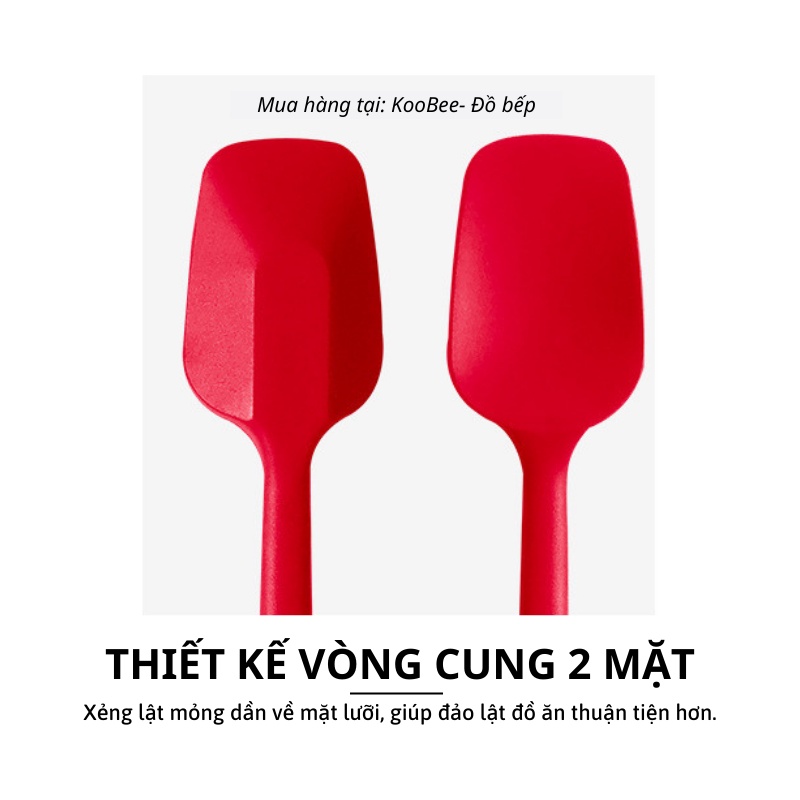 Cây Vét Bột Silicon Chống Dính Chịu Nhiệt KOOBEE – Đảo Xào, Trộn Bột Không Lo Trầy Chảo (PKB38)