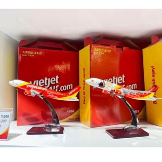 Mô hình máy bay Vietjet - Mô hình máy bay trưng bày 1:200 A320