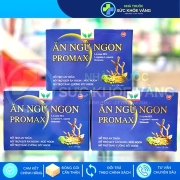 ĂN NGỦ NGON PROMAX - Viên Uống Hỗ Trợ Ngủ Ngon, Ngủ Sâu Giấc, Ăn Ngon Miệng, Cải Thiện Sức Khỏe