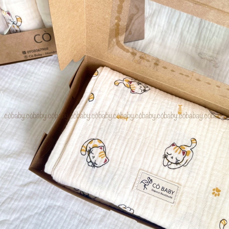 [CÒ BABY]KHĂN TẮM XÔ MUSLIN CHO BÉ, KHĂN XÔ ĐA NĂNG