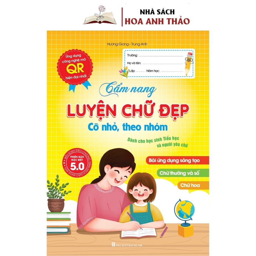 Sách - Cẩm Nang Luyện Viết Chữ Đẹp Cỡ Nhỏ, Theo Nhóm - Dành Cho Học sinh Tiểu Học Và Người Yêu Chữ