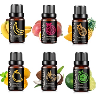 6pcs 0.34oz Fruity Fragrance Essential Oils Set, Fragrance Oils Gift Set  For Diffuser, Humidifier, Aromatherapy Passion Fruit, Mango, Strawberry,  Cher