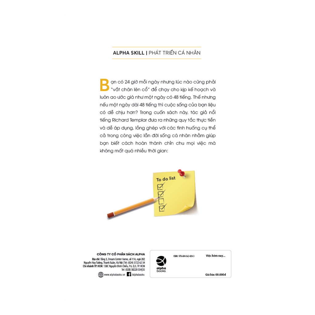 Ảnh Sách - Việc Hôm Nay Chớ Để Ngày Mai - How To Get Things Done Without Trying Too Hard (Alpha Books) 2