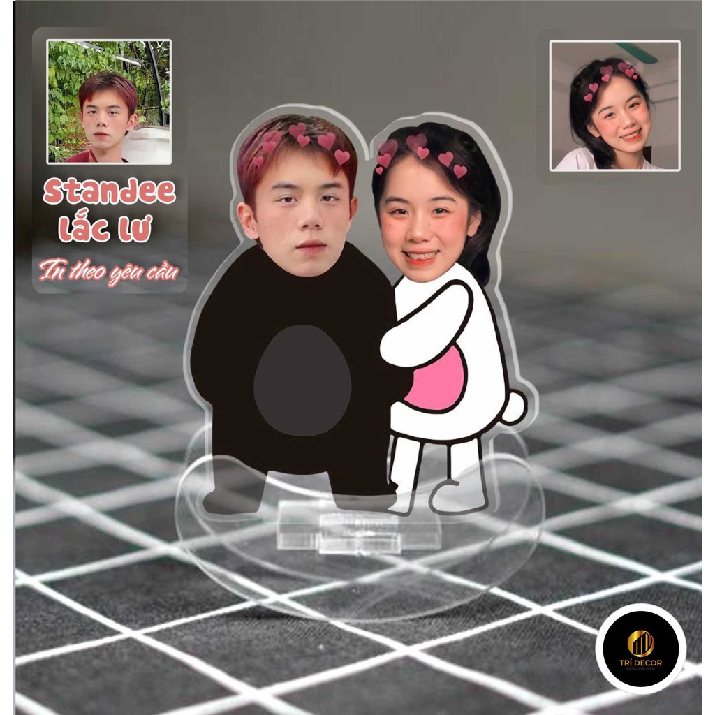 Standee lắc lư cặp đôi in theo yêu cầu 2 chibi đáng yêu quà tặng cho người yêu, người thân, bạn bè