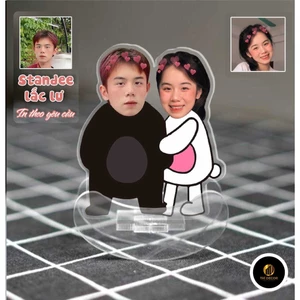 Standee lắc lư cặp đôi in theo yêu cầu 2 chibi đáng yêu quà tặng cho người yêu, người thân, bạn bè
