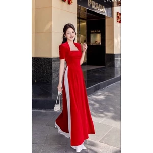 áo dài nhung co giãn 4 chiều