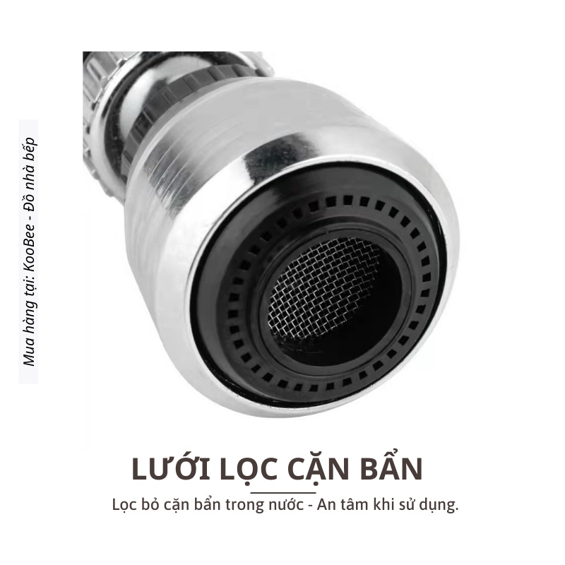 Đầu Vòi Rửa Bát 1 Chế Độ Phun KOOBEE – Xoay Linh Hoạt 360 Độ, Lọc Cặn, Tiện Dụng (CSNC31)