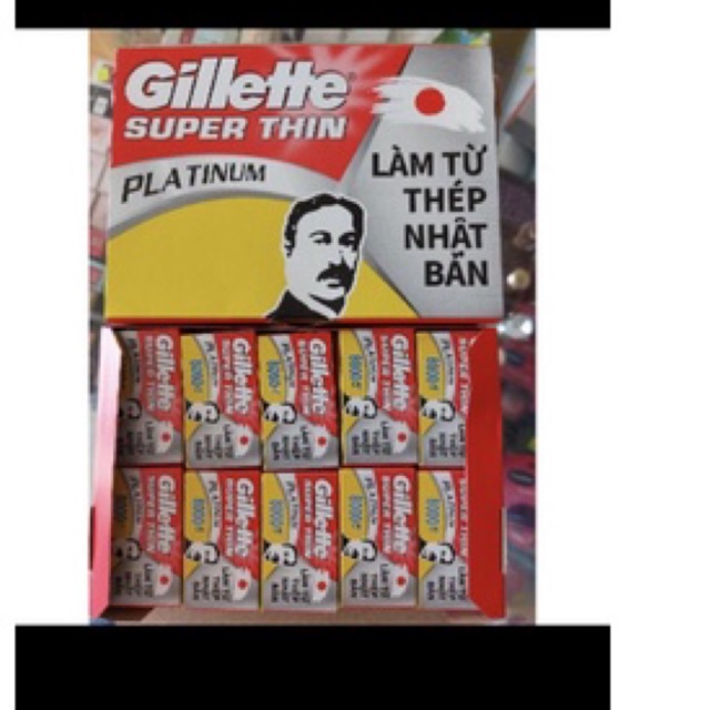 Lốc 20 hộp Lưỡi lam Gillette Super Thin, dao lam