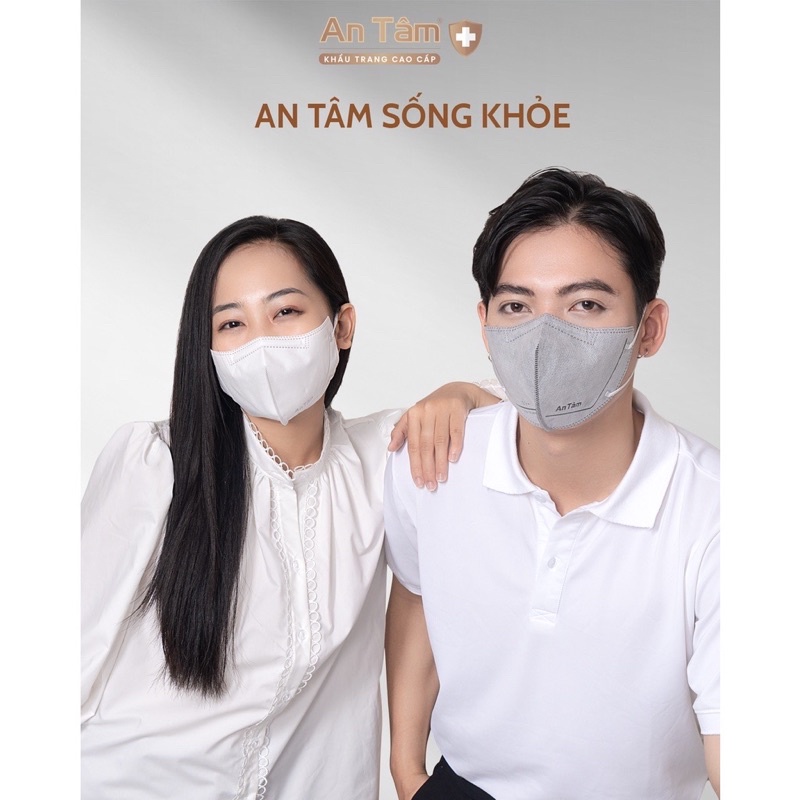 6D MASK - Thùng 500 Cái Khẩu Trang Y Tế kháng khuẩn chính hãng An Tâm ôm sát khuôn mặt chống nắng