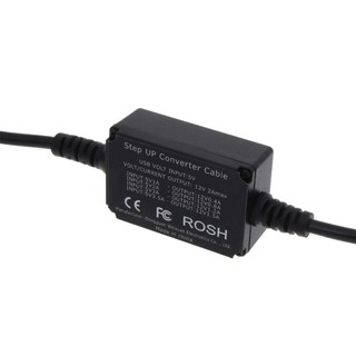 Cáp tăng cường redbaiaa1 Cáp sạc 5V Boost sang 12V DC5 5x2 1mm Điện áp USB Bước lên