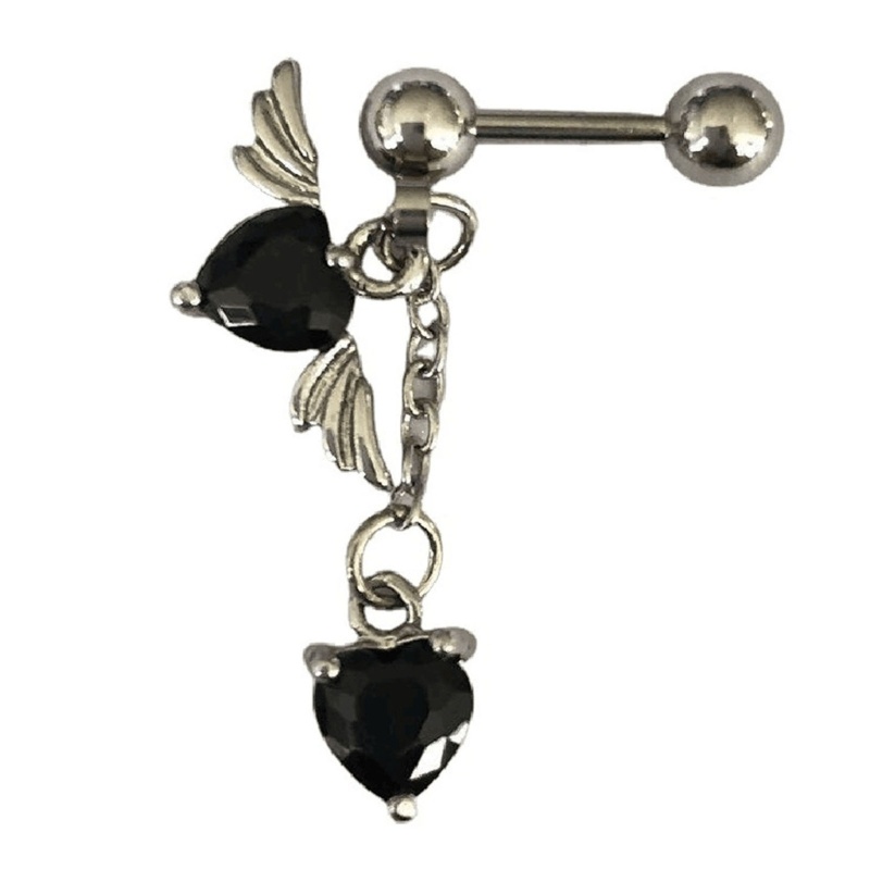 Mặt Bông Tai Hình Trái Tim Đôi Cánh Thiên Thần - Quà Tặng Perfect Cho Sinh Nhật, Cưới Hoặc Valentine