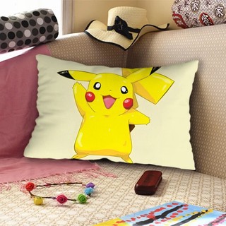 Vỏ Gối Hình Chữ Nhật Pokémon Pikachu Dễ Thương Fashiom Trẻ Em Một Mặt In Polyeste Sofa Đệm Trang Trí Nhà Cửa (Không Có Lõi)