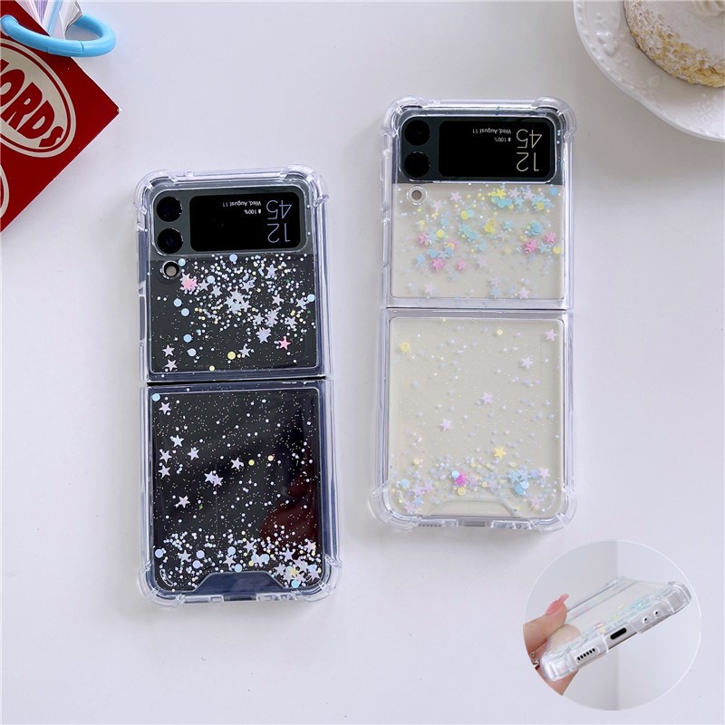 Ốp Điện Thoại Epoxy Chống Sốc Lấp Lánh Cho Samsung Galaxy Z Flip 4 Z Flip 3 5G Z Flip 4 Zflip3 Z Flip4 Z Flip 3