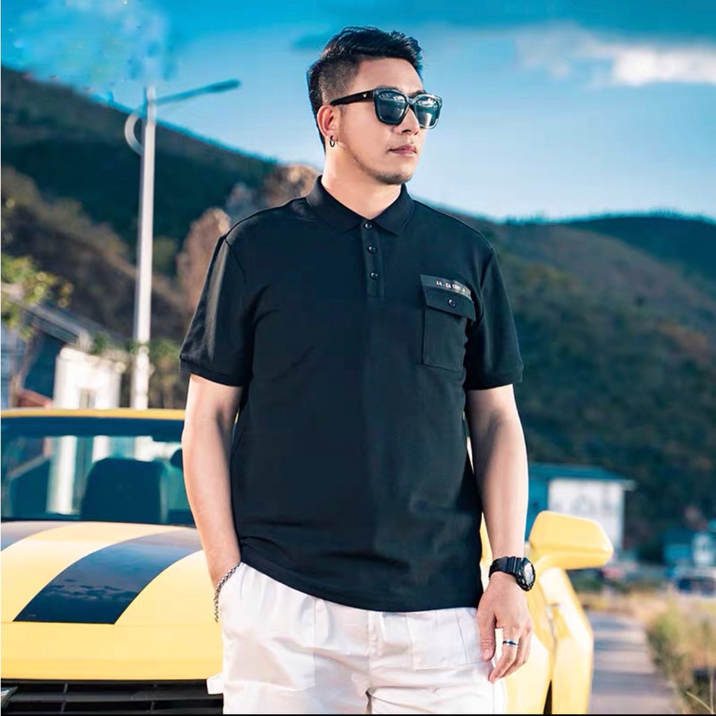 Áo POLO Nam có túi chữ Bigsize 80-120kg,Chất liệu cotton cao cấp xuất xịn,form cá sấu, chống nhăn, bền màu, trẻ trung